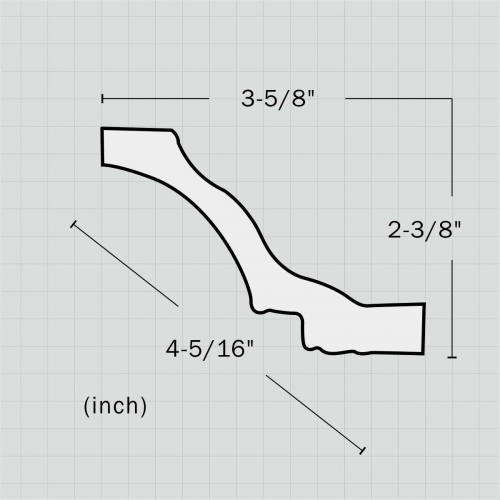 Polyurethane plain crown molding ceiling