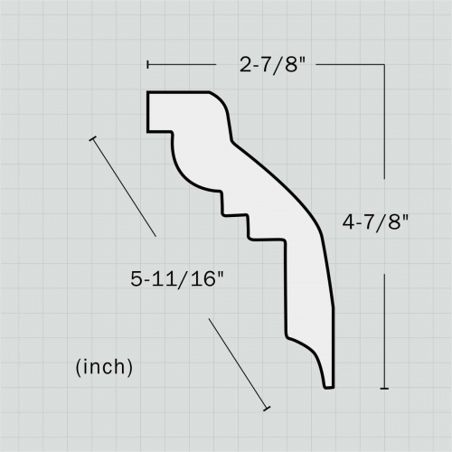 Polyurethane contemporary crown molding bedroom