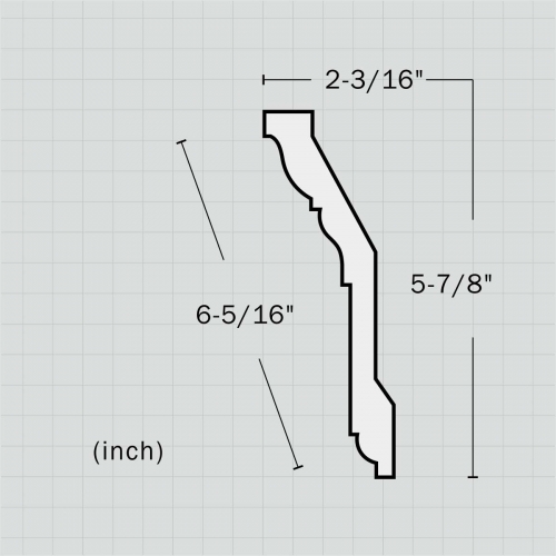 Polyurethane plain stacked crown molding