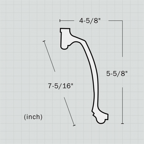 Polyurethane simple 7 inch crown moulding