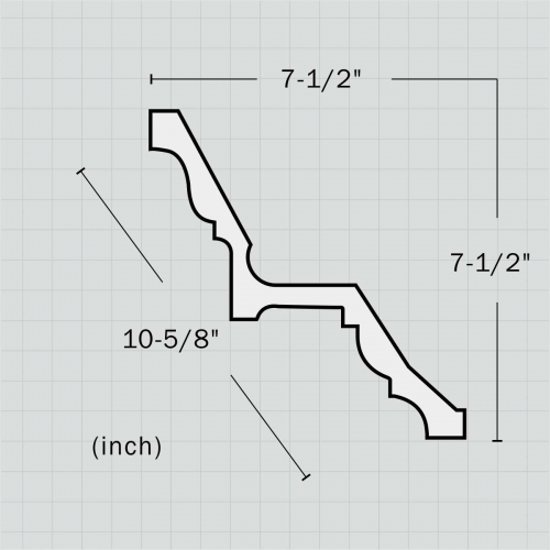 Polyurethane modern ceiling crown molding