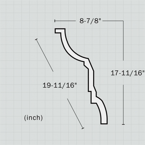 Polyurethane simple crown molding bathroom