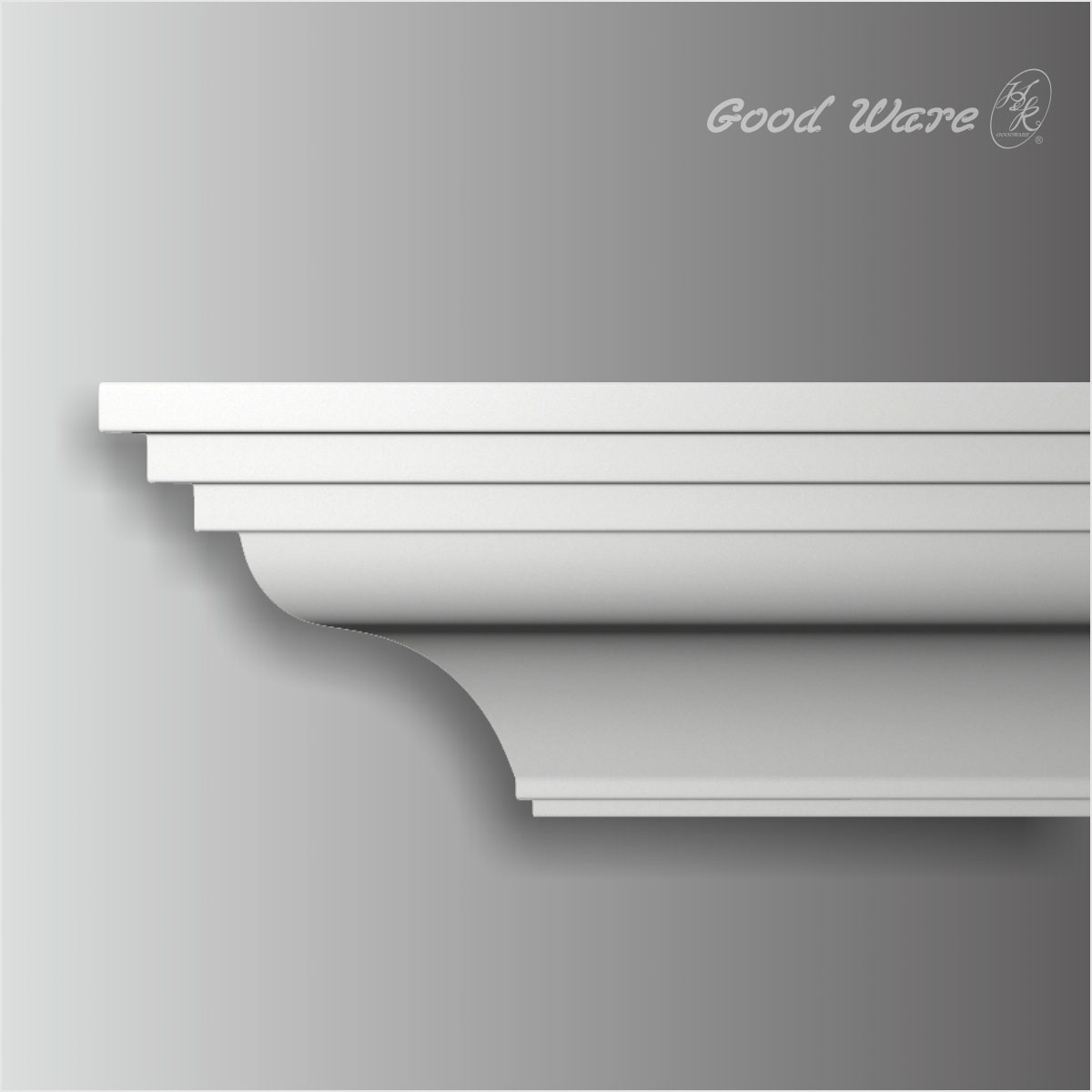 Polyurethane plain 6 inch crown moulding