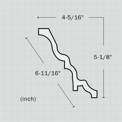 Polyurethane modern interior cornice molding