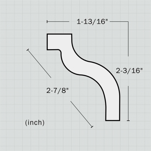 Polyurethane plain classic interior cornice moulding