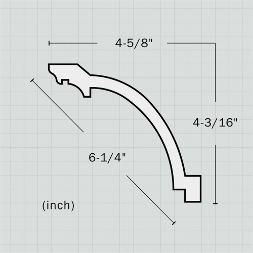 Polyurethane simple cove plain molding