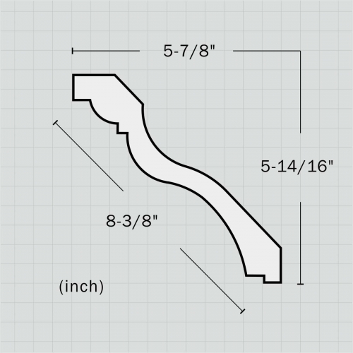 Polyurethane simple cornice molding for sale