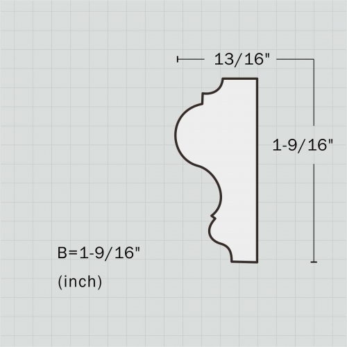 Polyurethane classic chair rail wainscoting
