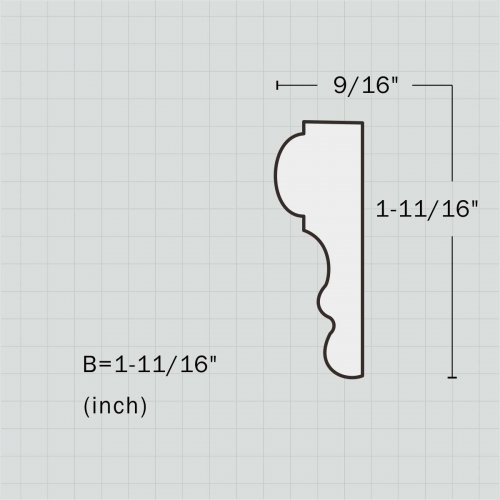 Polyurethane modern craftsman chair rail
