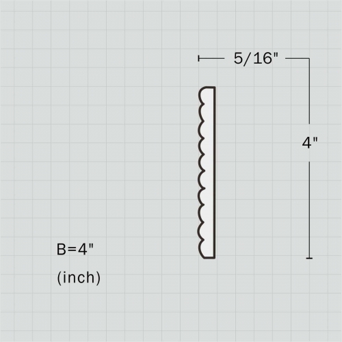 Polyurethane 4 inch chair rail and wall panels