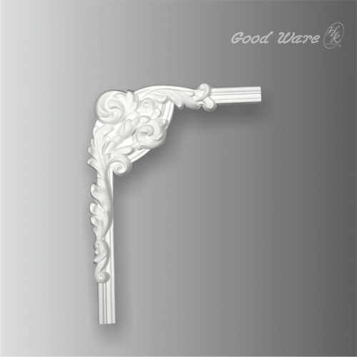 HK-614/L Polyurethane acanthus panel wall corner trim