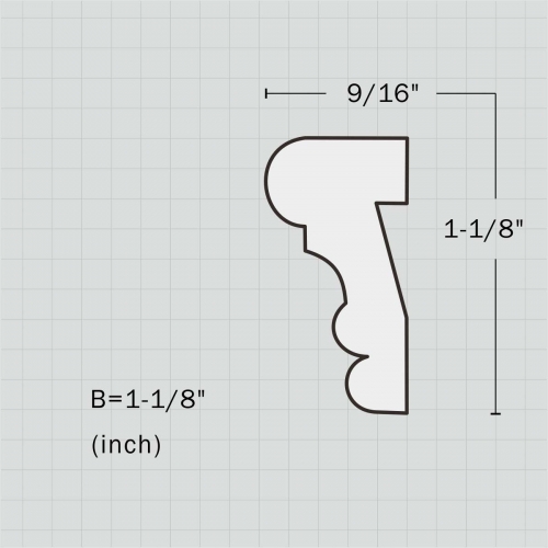 polyurethane plain white wall panel moulding