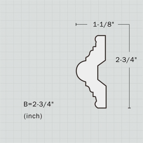 Polyurethane simple paneling trim molding
