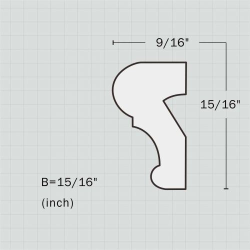 Polyurethane small white panel molding