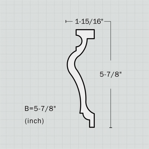 Polyurethane 4 inch plain door trim molding