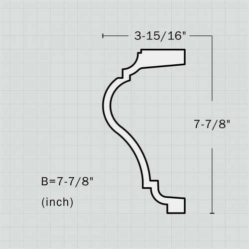 Polyurethane plain 6 inch chair molding