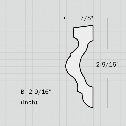 Polyurethane chair rail modern molding