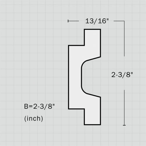 Polyurethane plain chair rail interior moulding