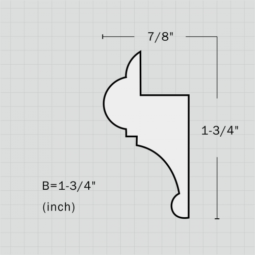 Polyurethane chair rail interior door moulding