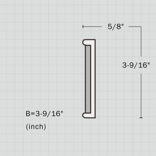 Fluted chair rail architectural mouldings