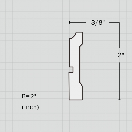 Polyurethane 2 inch flat trim molding