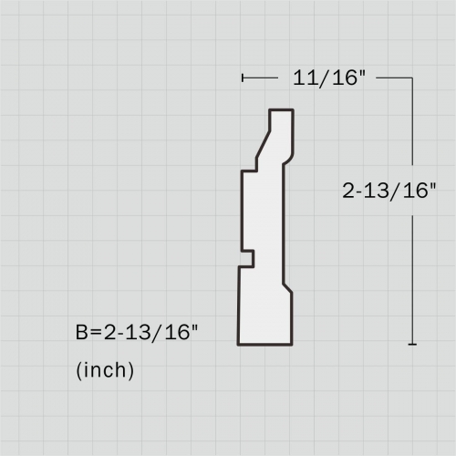 Polyurethane contemprorary baseboards and trim
