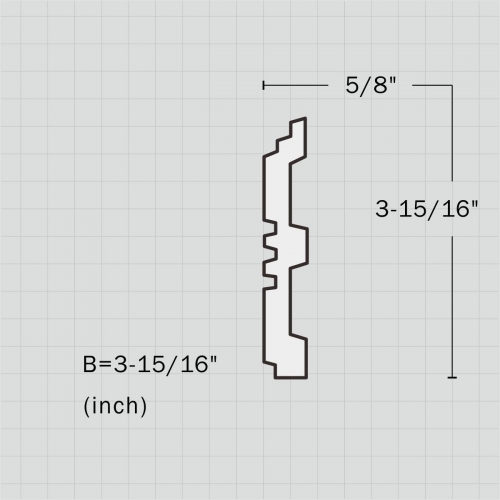 Polyurethane interior door window molding