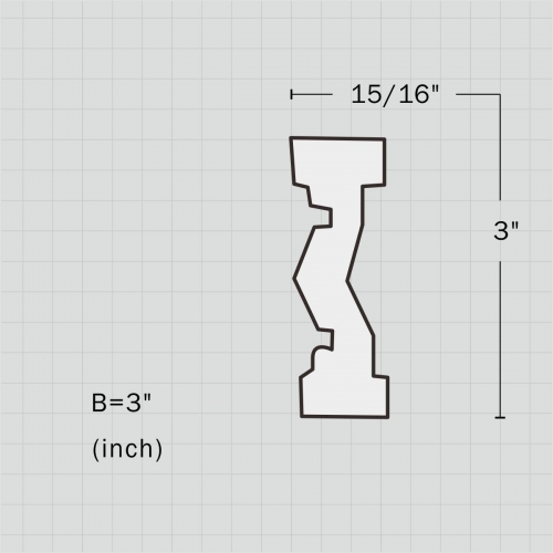 Polyurethane contemporary door and window casing