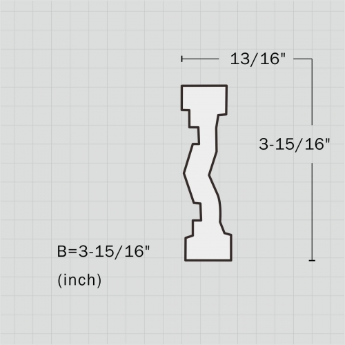 Polyurethane simple decorative door and window trim