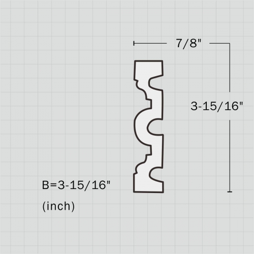 Polyurethane interior decorative window moulding