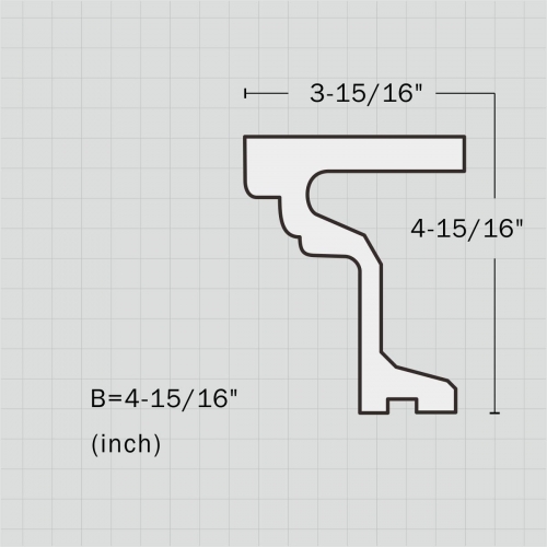 Polyurethane 4 inch interior window molding