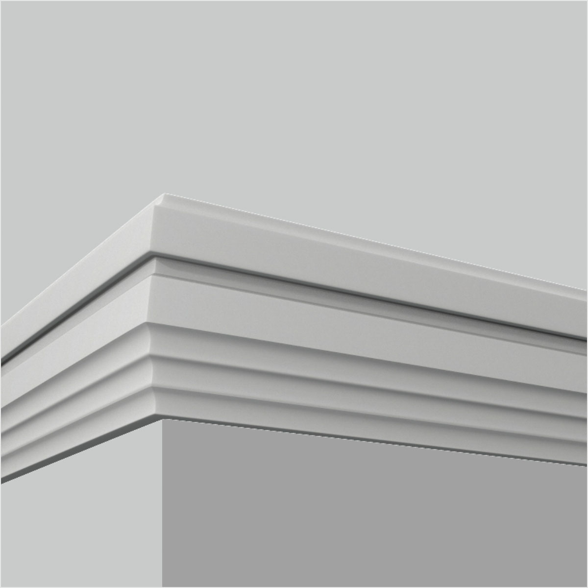 Polyurethane plain 3 inch baseboard molding