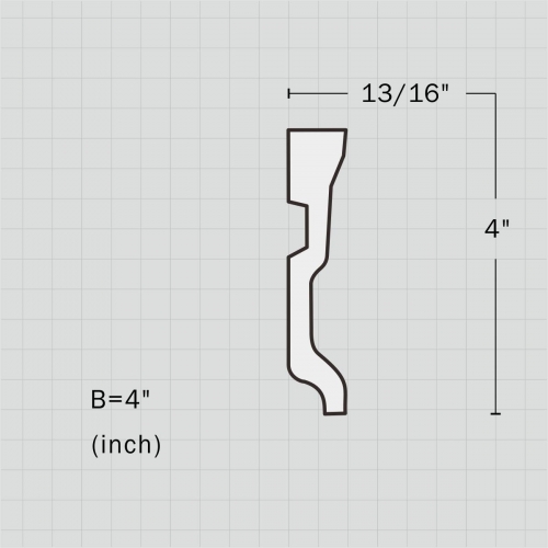 Polyurethane contemporary baseboard trim