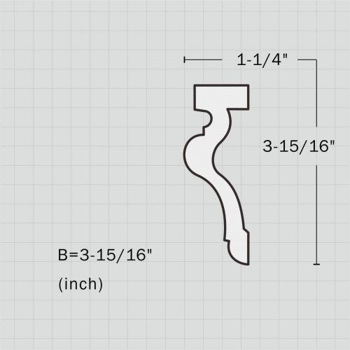 Polyurethane simple bathroom baseboard trim
