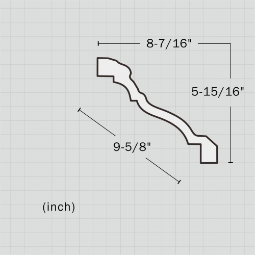 Polyurethane crown molding on kitchen cabinets