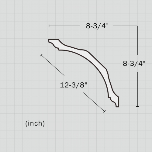 Polyurethane simple crown molding fireplace