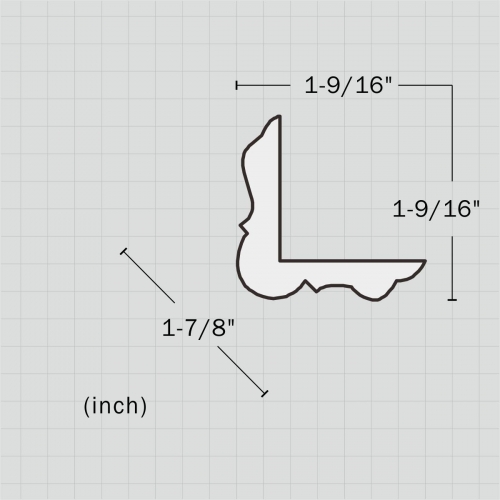Polyurethane outside corner trim molding