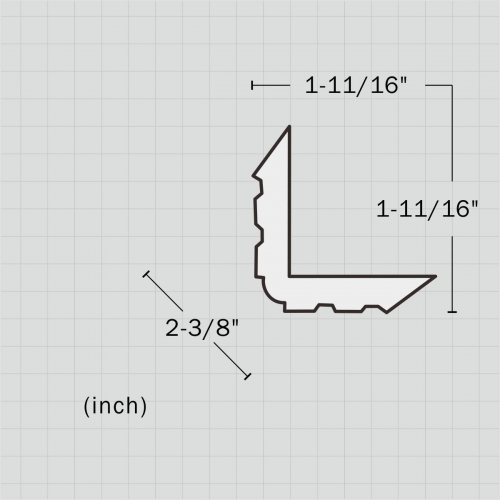 Polyurethane 90 degree 2 inch corner post moulding