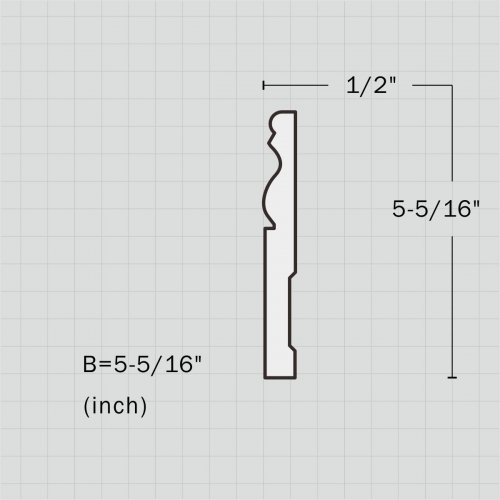 polyurethane classic white baseboard molding