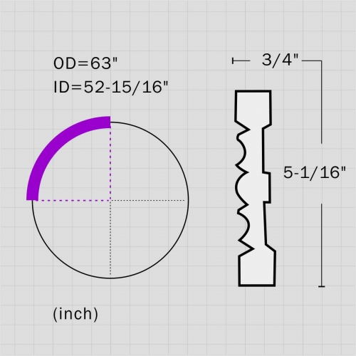 Polyurethane ceiling ring for contemporary living room
