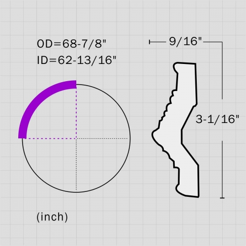 Polyurethane decorative ceiling rings for sale