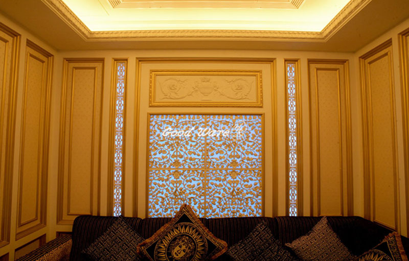 Pierced decorative wall dividers