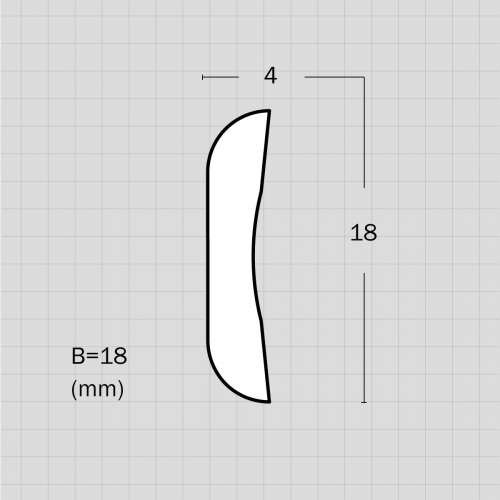 Flexible half round moulding for arches
