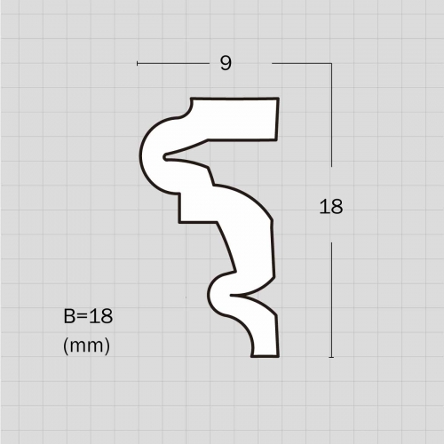 Architectural flexible chair rail moulding