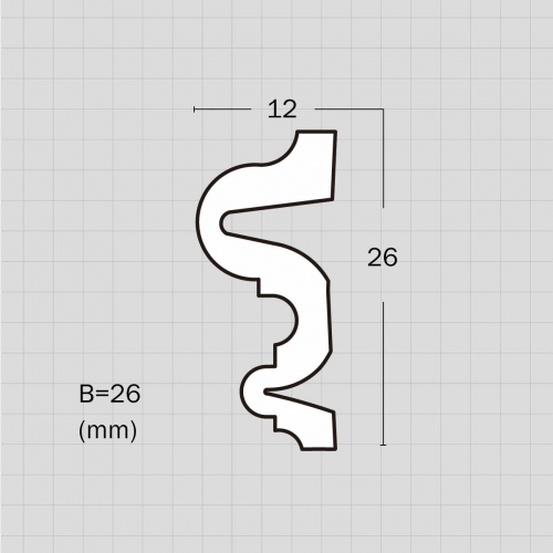 Contemporary white flexible corner molding