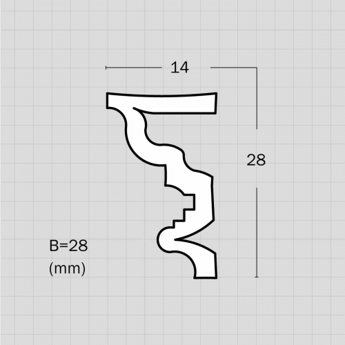 Curved flexible cornice molding ceiling