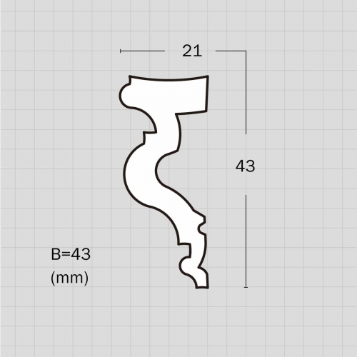 Interior flexible arch trim molding