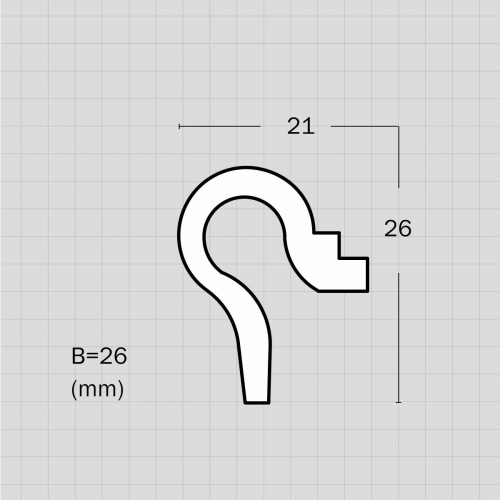 Flexible handrail molding for stairway