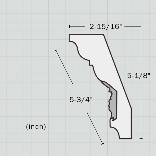 Polyurethane egg and dart crown molding