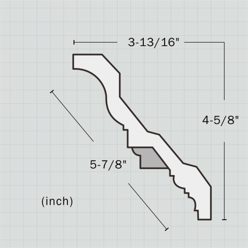 Polyurethane dentil cornice moulding